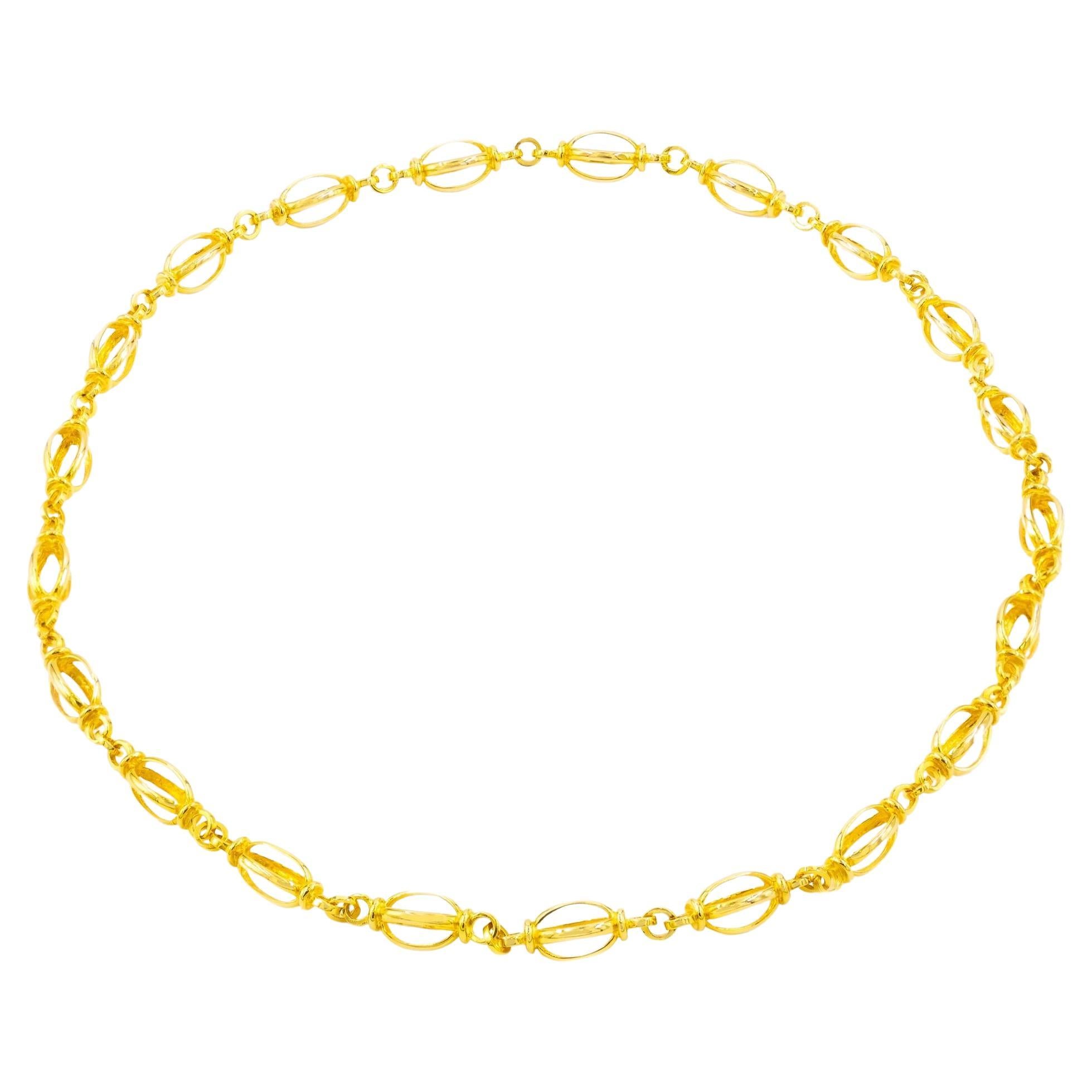 Modernistische 14-Karat-Gold-Halskette des Metropolitan Museum of Art