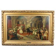 Fine monumento firmato Heinz Pinggera "Shakespeare alla corte della regina".