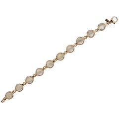 Fine Moonstone Diamond Gold Bracelet