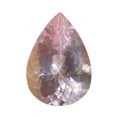 Fine Morganite 12.32ct Peach Orange Pink Beryl Pear Teardrop Cut Gem