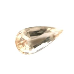 Fine Morganite 2.24ct Peach Orange Pink Beryl Pear Teardrop Cut Gem
