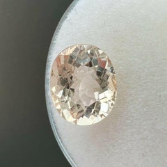 Fine Morganite 2.26ct Peach Orange Pink Beryl Oval Cut Loose Gem