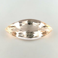Fine Morganite 2.92ct Peach Orange Pink Beryl Marquise Cut Loose Gemstone