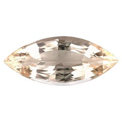 Fine Morganite 2.92ct Peach Orange Pink Beryl Marquise Cut Loose Gemstone