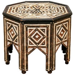 Fine Moroccan Inlaid Octagonal Tent Table
