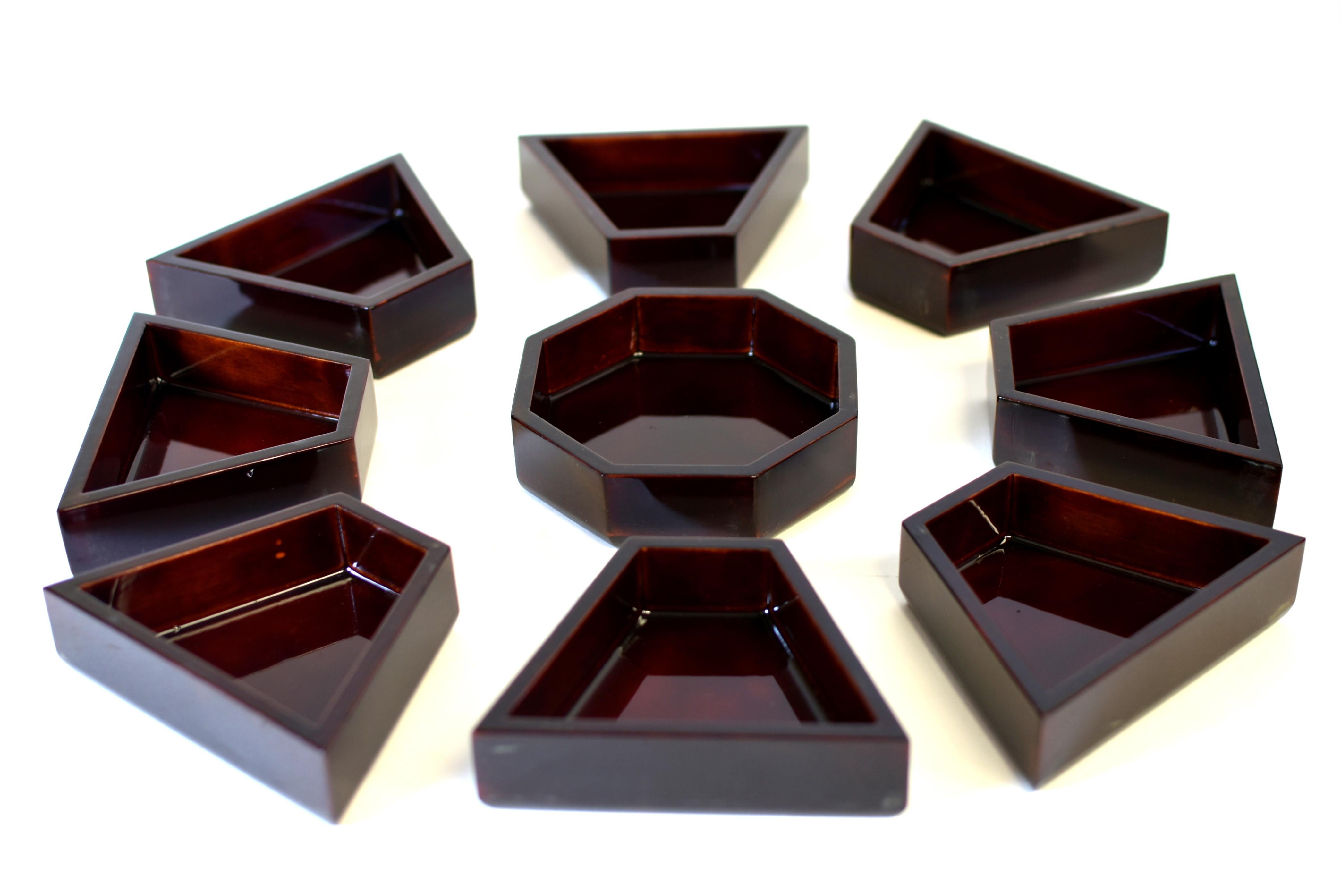 20th Century Fine Mother of Pearl Sweetmeat Box with 9 Trays