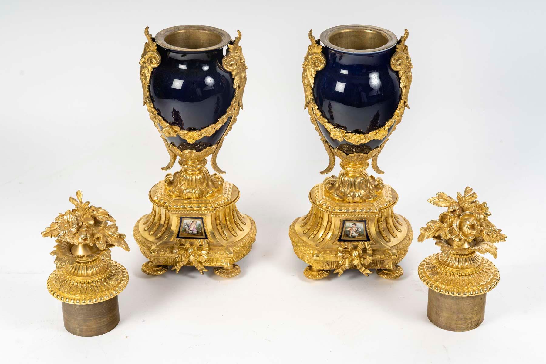 Fine Napoleon III Period Mantel Set, 19th Century. For Sale 9