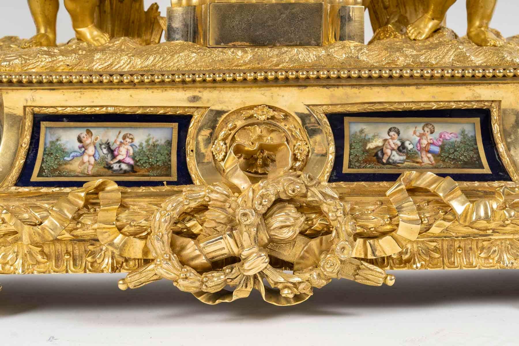 Fine Napoleon III Period Mantel Set, 19th Century. For Sale 1