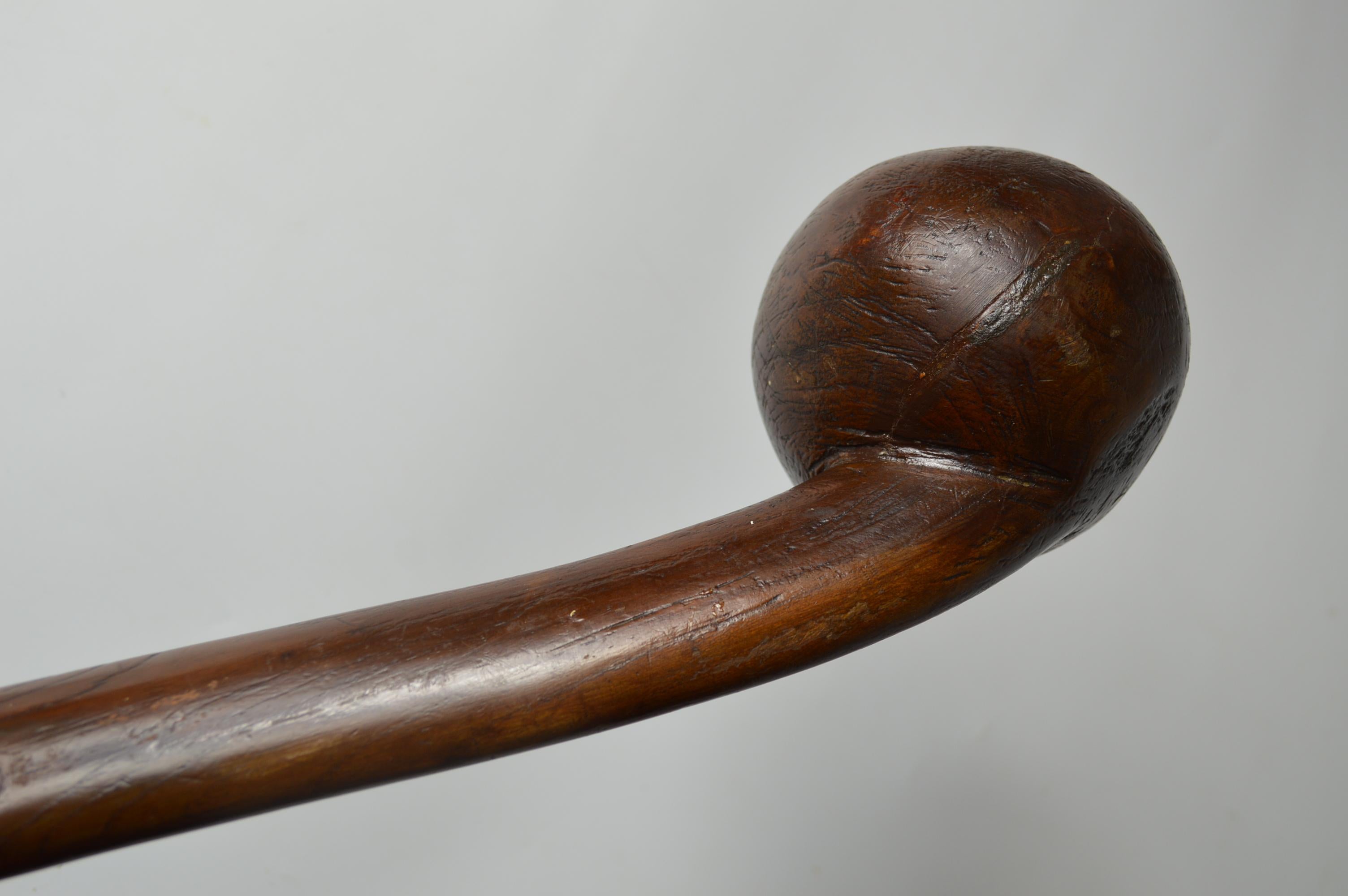 Late 19th Century Fine Native American Indian Eastern Woodlands Ball Headed War Club Ex Christie’s
