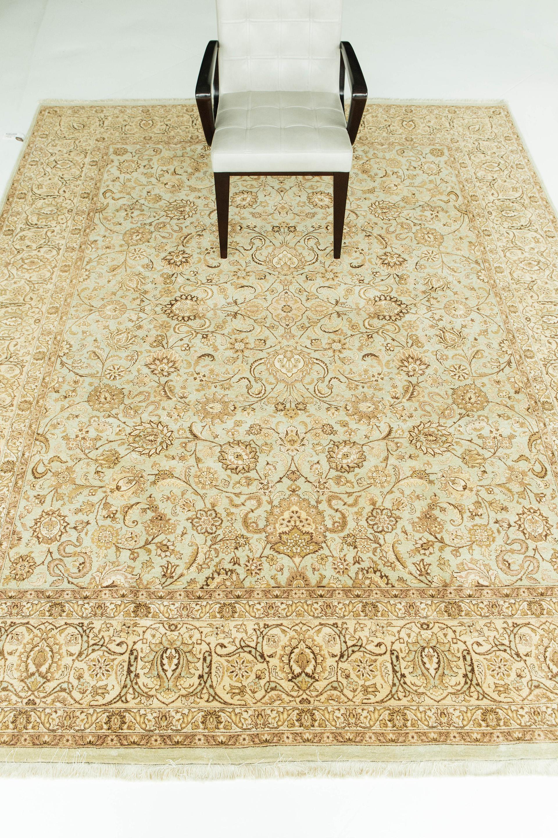 Feiner Naturfarbstoff Tabriz Allover-Design-Teppich (21. Jahrhundert und zeitgenössisch) im Angebot