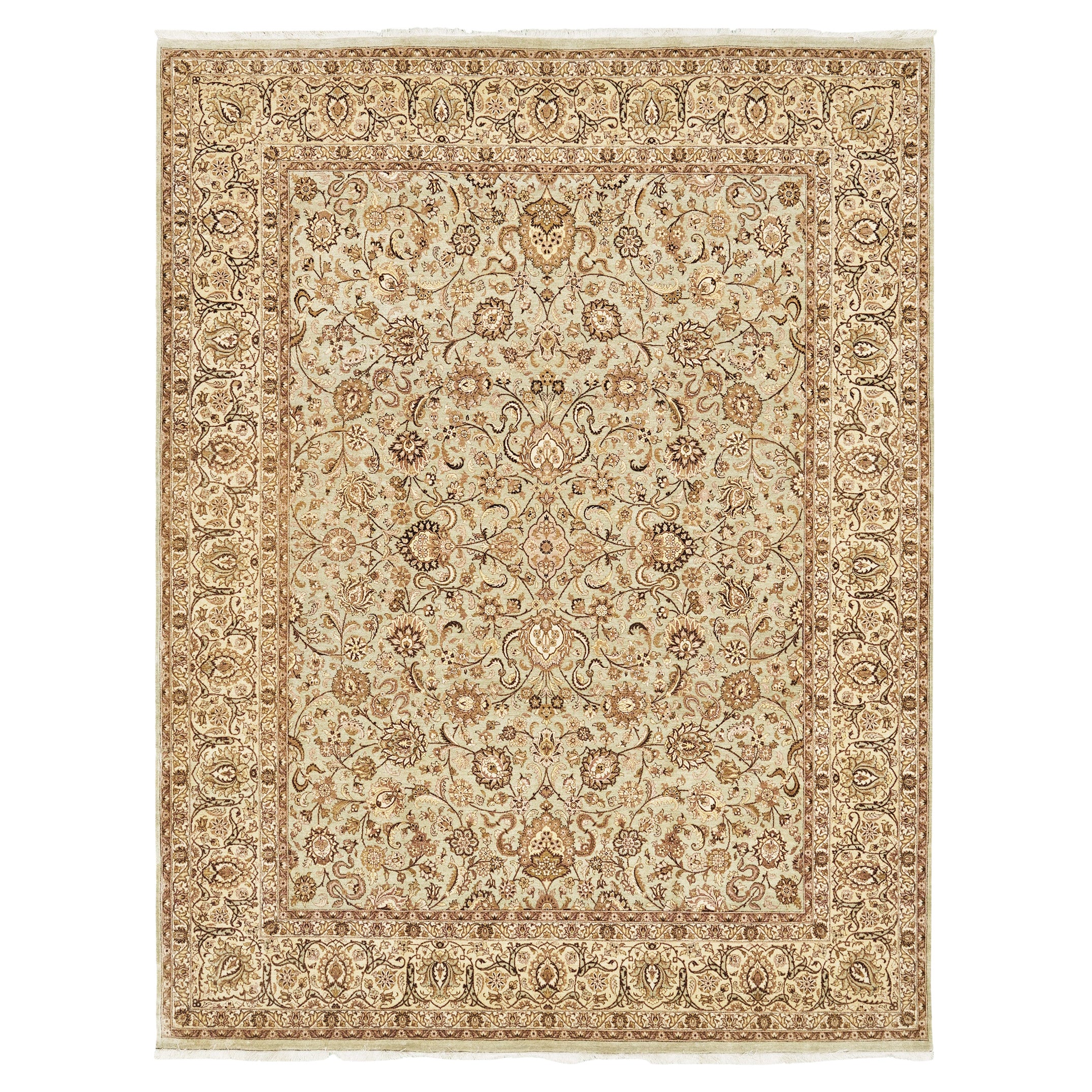 Tapis Tabriz Allover Design teinté naturel