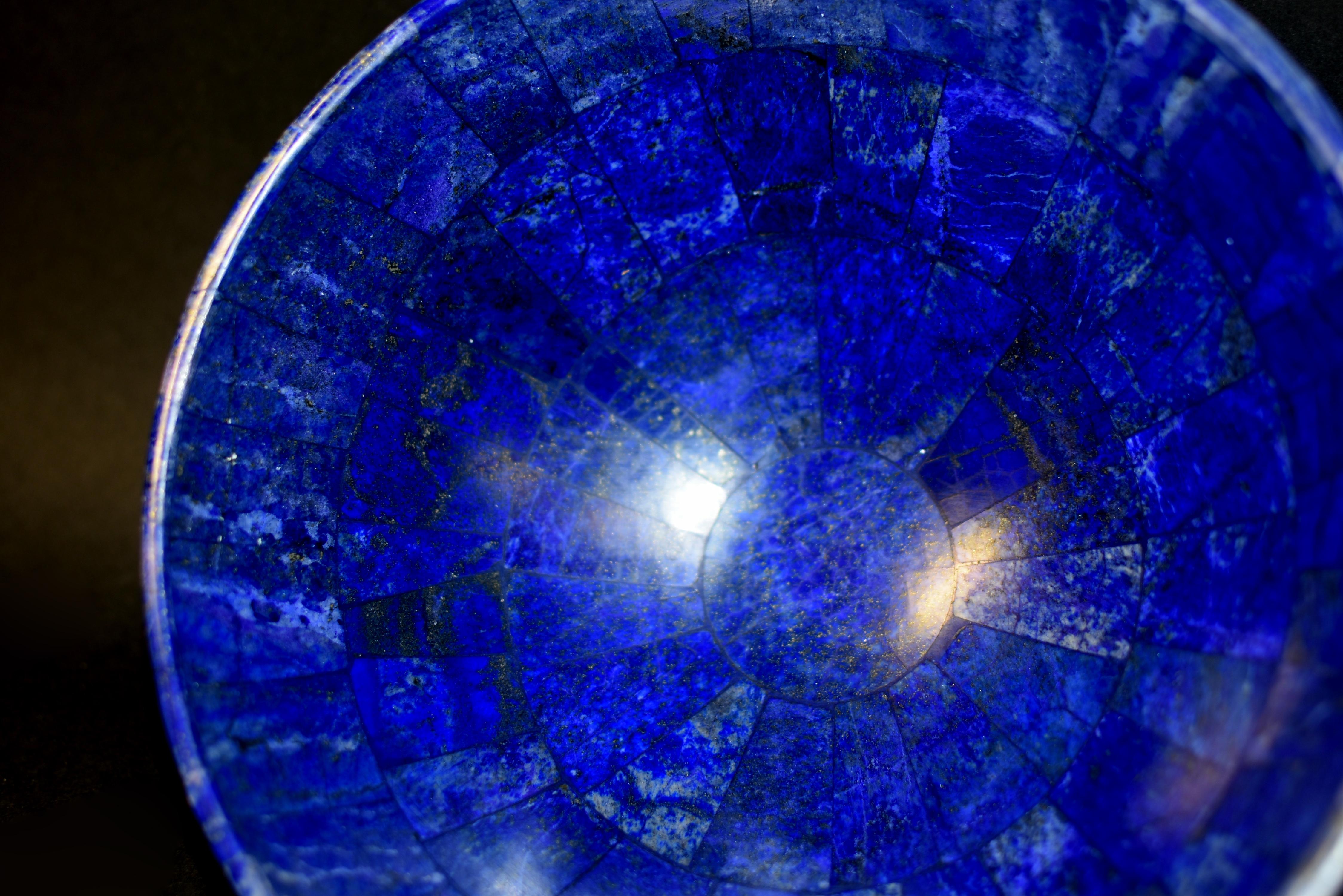 Afghan Fine Natural Lapis Lazuli Bowl Two 8.25