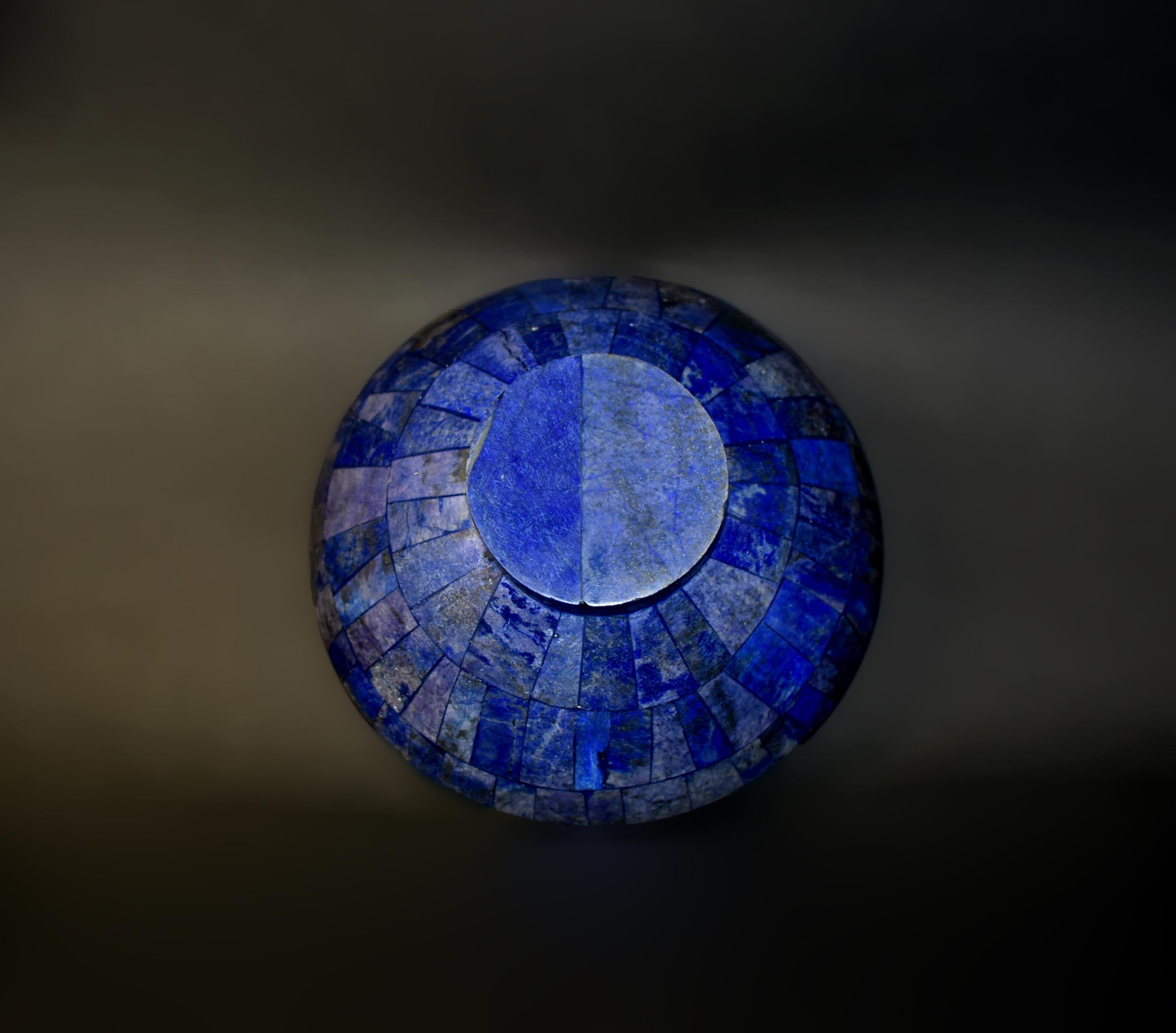 20th Century Fine Natural Lapis Lazuli Bowl Two 8.25