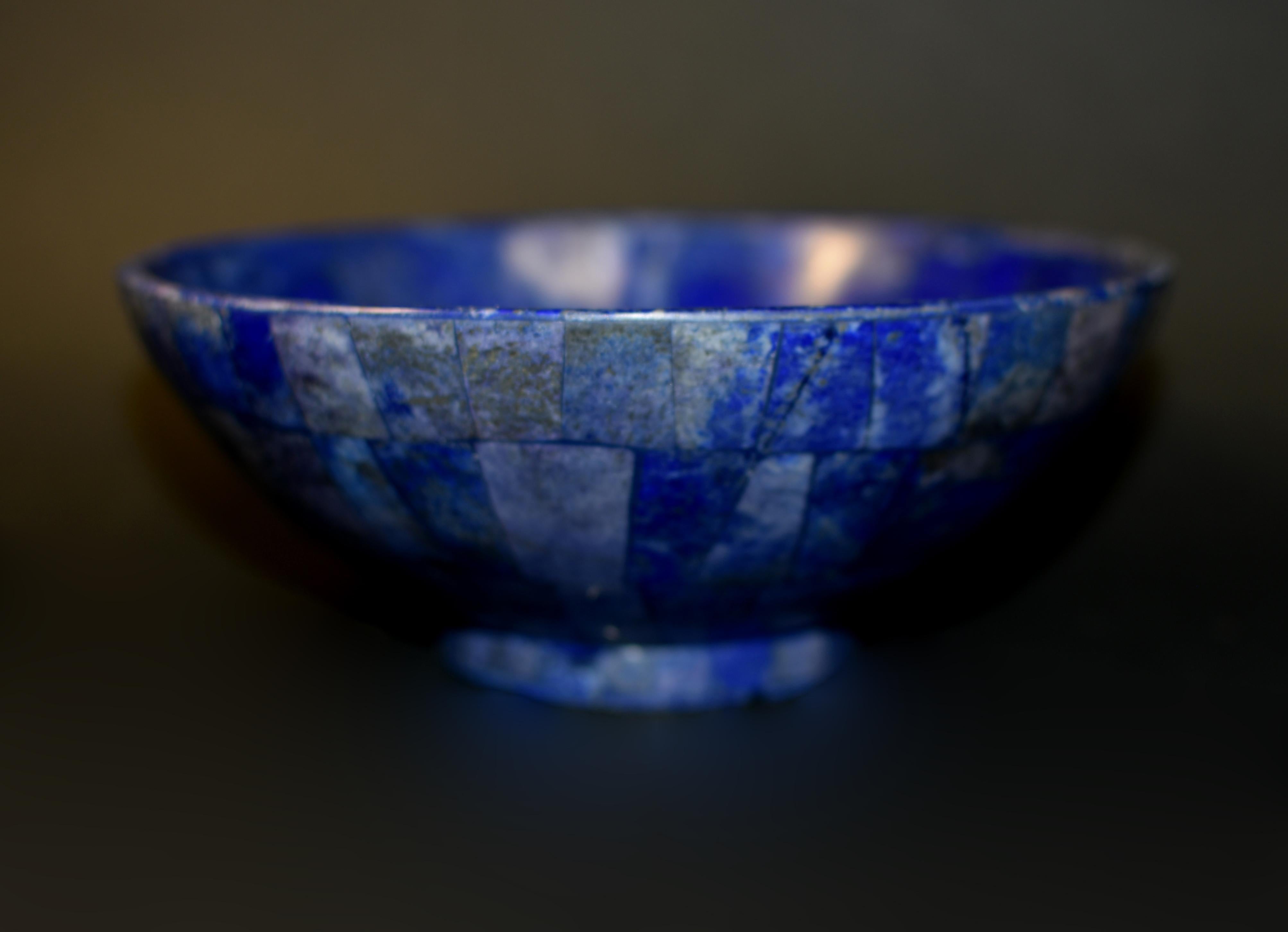 Fine Natural Lapis Lazuli Bowl Two 8.25
