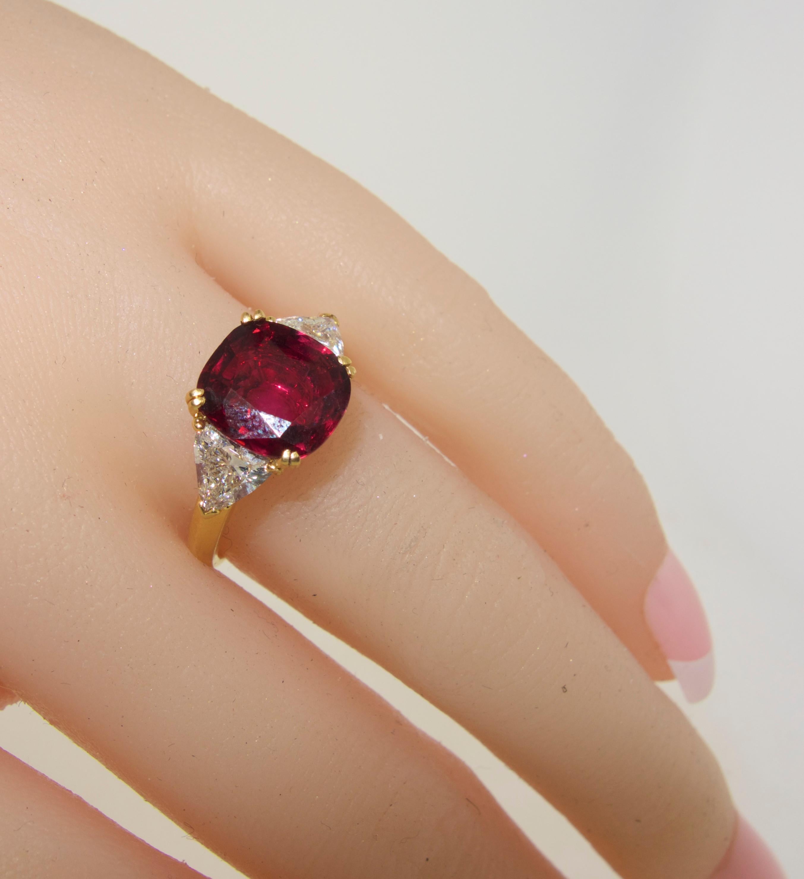 Fine Natural Certified Ruby and Diamond Ring 1