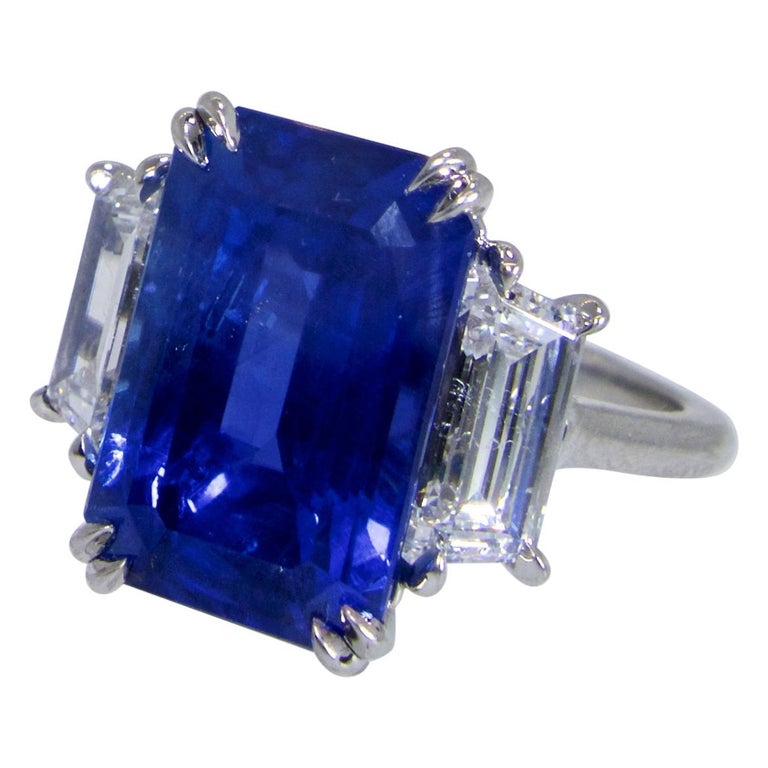 Fine Natural Sapphire and Diamond Ring at 1stDibs