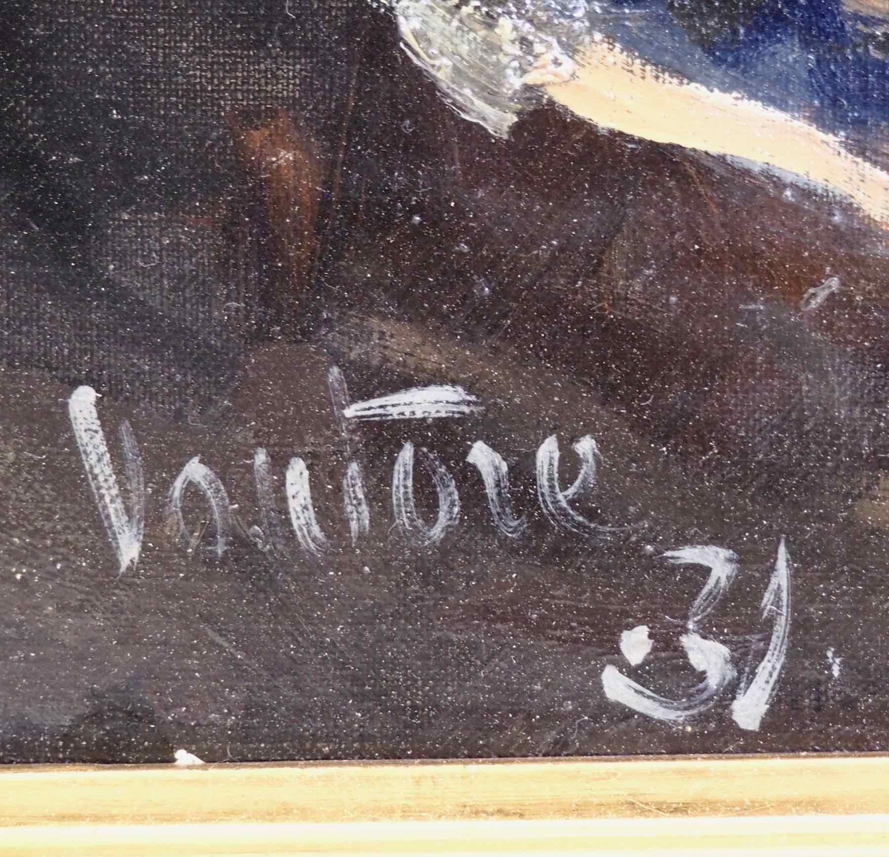 Morte-Gemälde der Natur, signiert und datiert „31“, Öl auf Leinwand im Zustand „Gut“ im Angebot in Aalsgaarde, DK