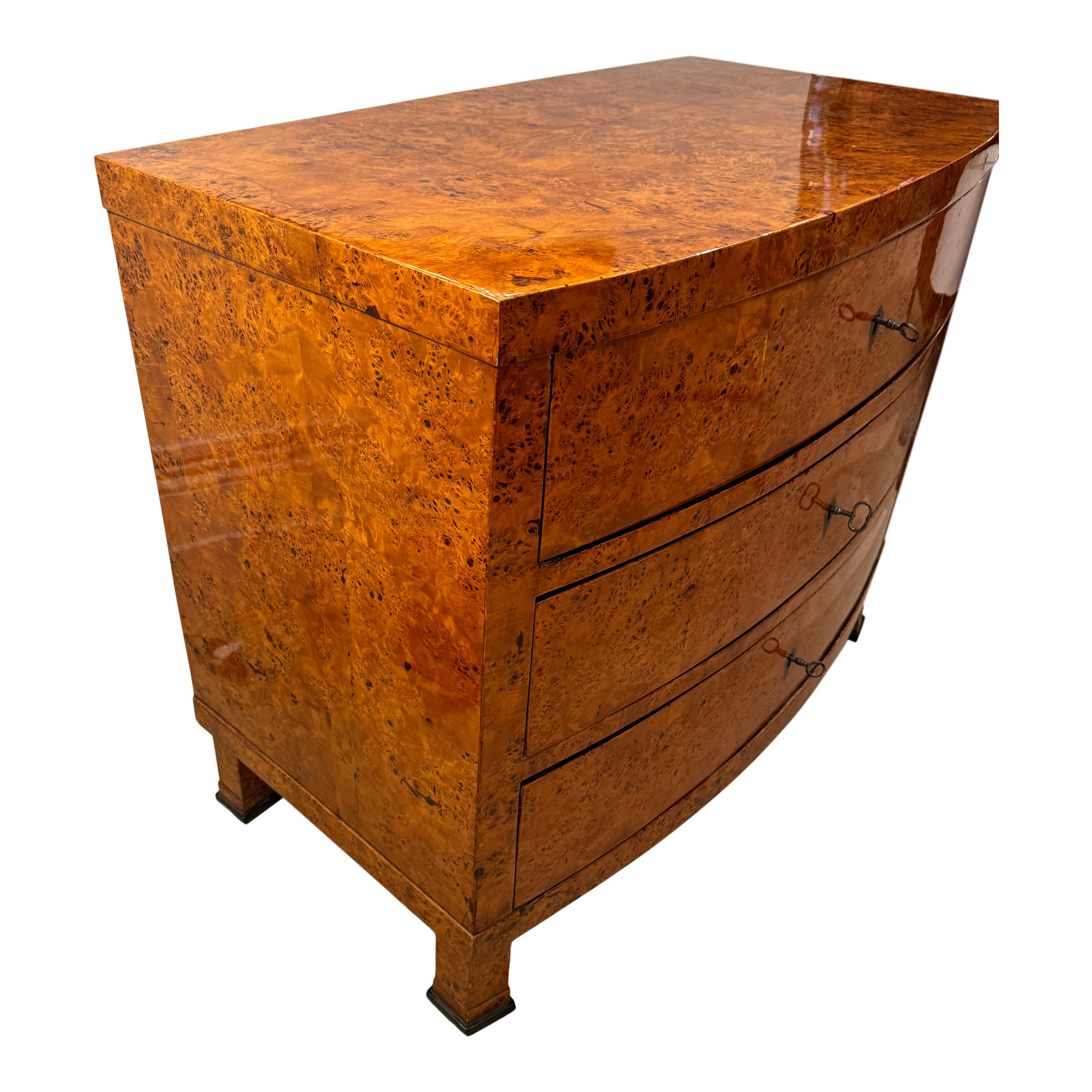 Russian Biedermeier Bow front Chest