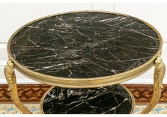 Fine Neoclassical Style Tiered Dore Bronze Marble Top Gueridon