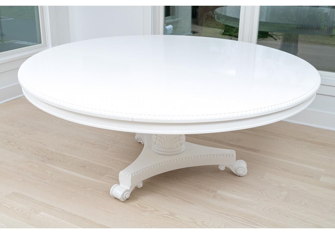 Wood Fine Neoclassical Style White Lacquered 72