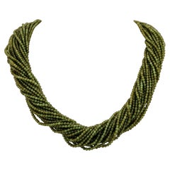 Fine Nephrite Necklace with Coral Change Clasp