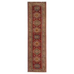 Feiner neuer traditioneller Läufer, handgefertigter Kazak-Läufer, Orient-Stair-Läufer