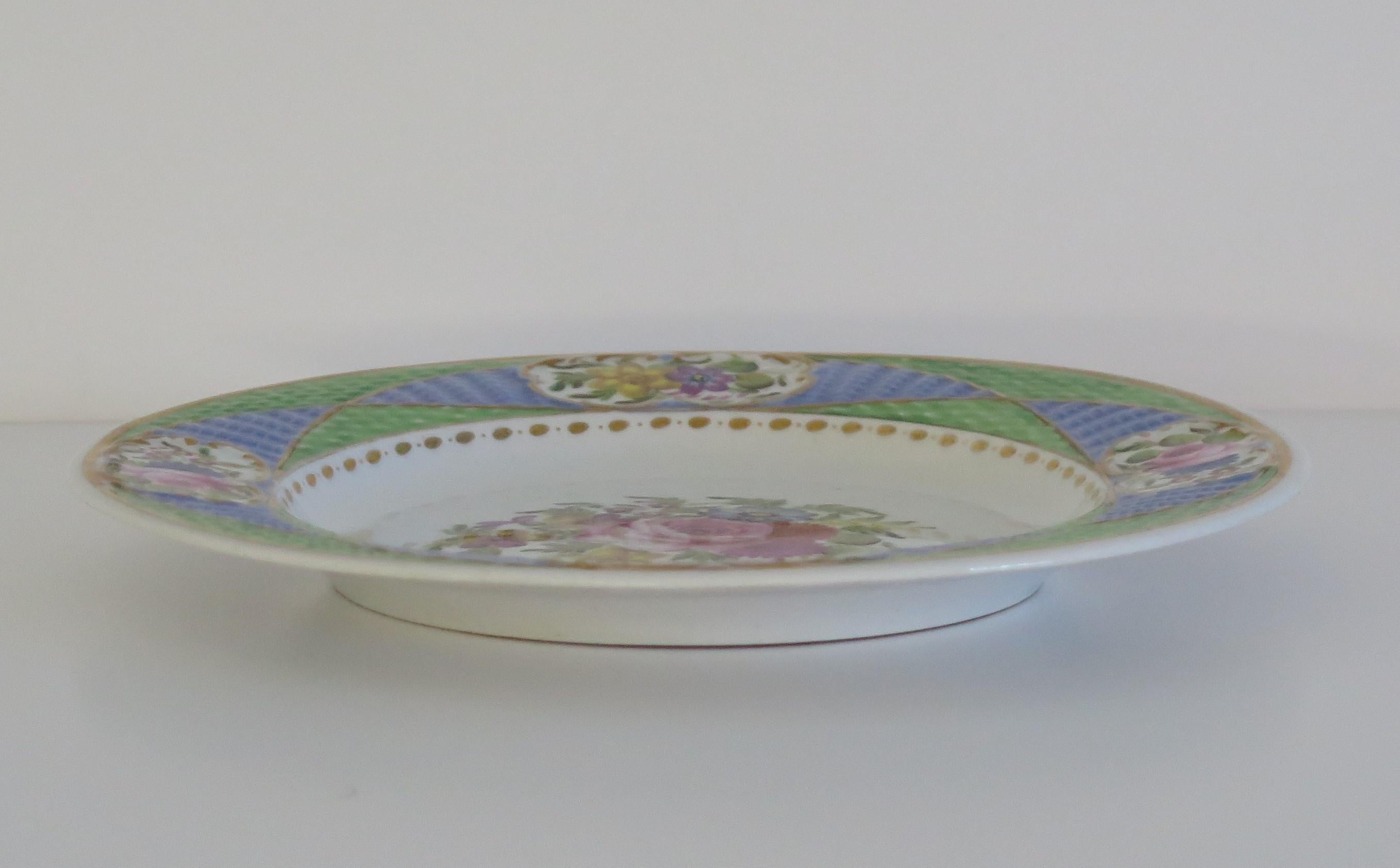 Fine Newhall Porcelain Plate Hand Painted Pattern 2050, Georgian circa 1820 For Sale 4