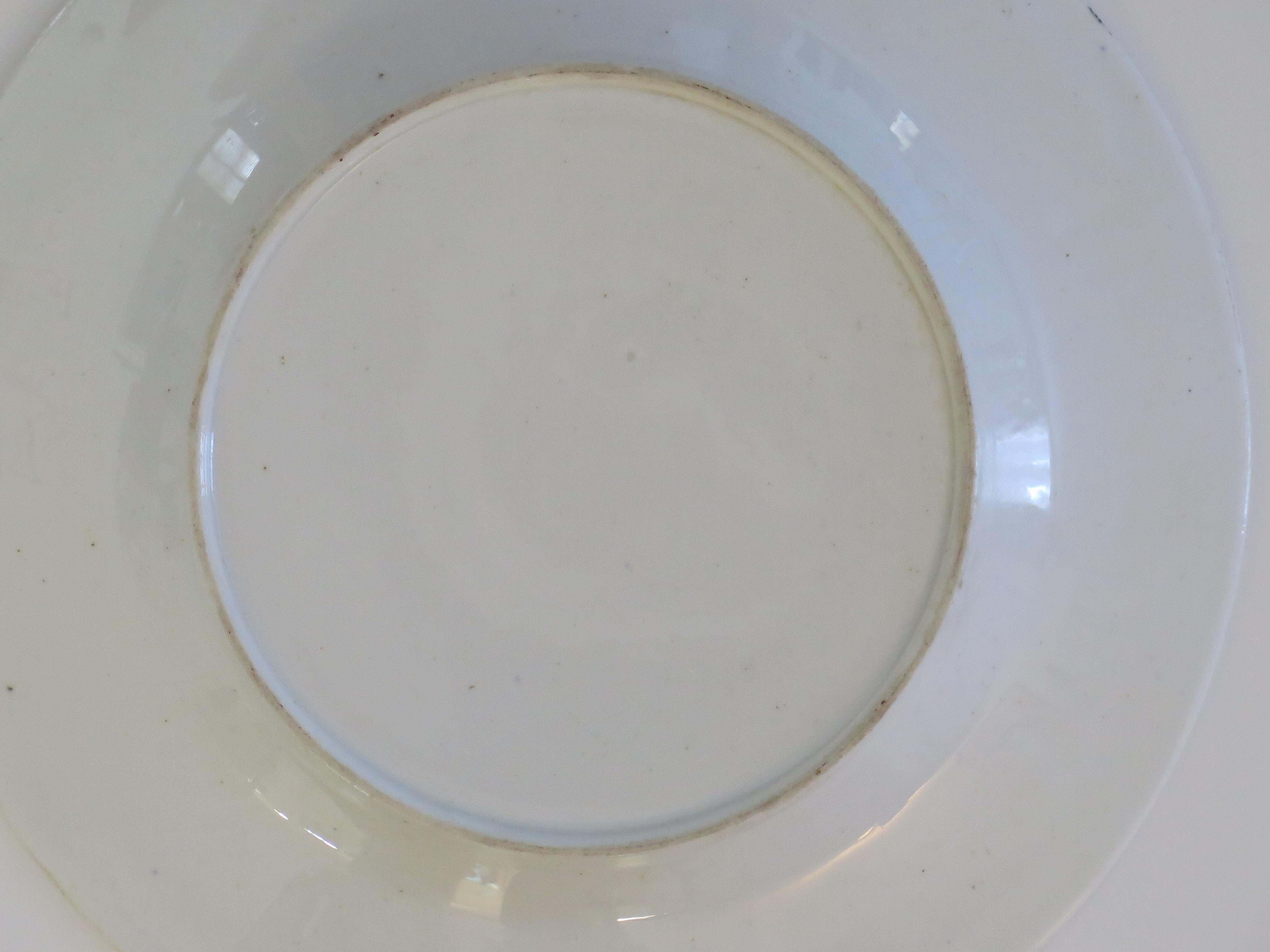 Plato fino de porcelana Newhall Pintado a mano Patrón 2050, Georgiano circa 1820 en venta 6