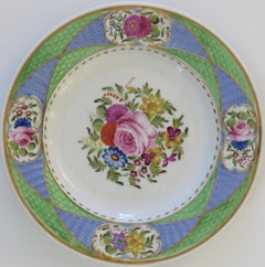 Fine Newhall Porcelain Plate Hand Painted Pattern 2050, Georgian circa 1820