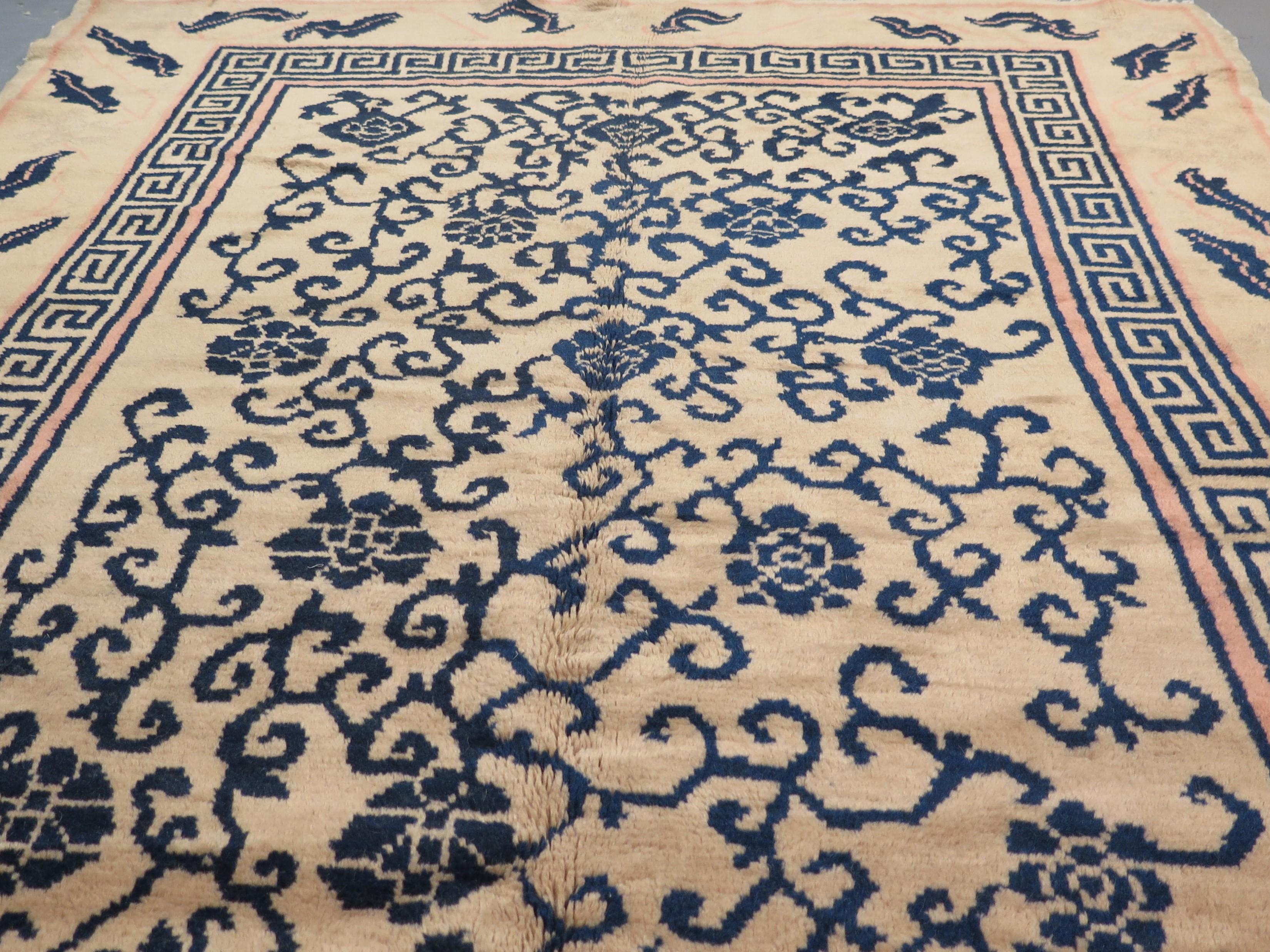 Chinese Fine Ningxia Rug, c. 1900s For Sale