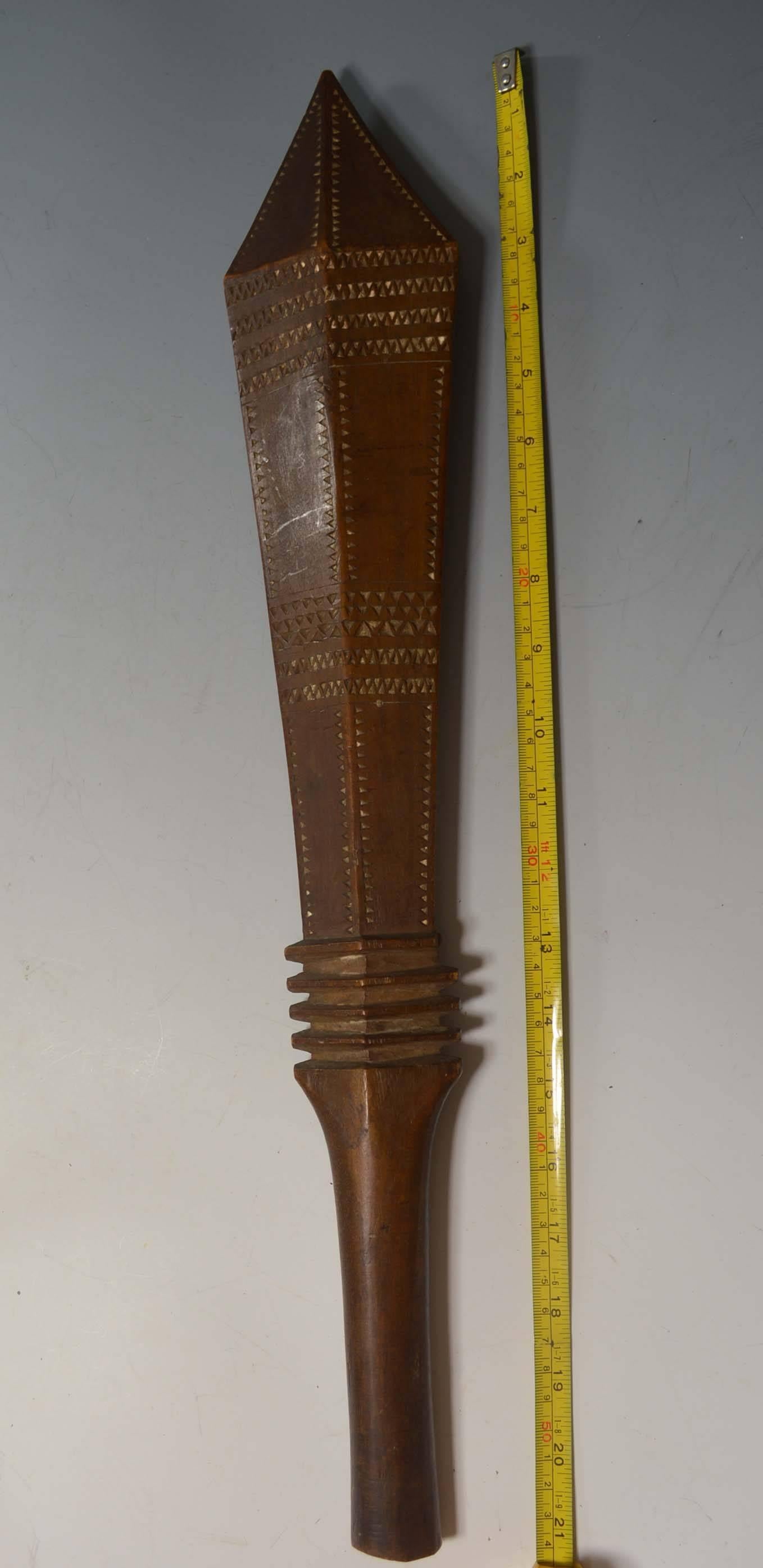 Samoan Fine Oceanic War Club Polynesian Samoa