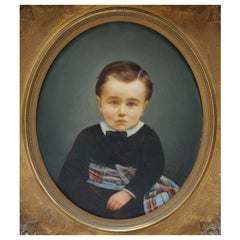 Fine Oil Painting Potrait of Young Boy by Elizabeth Rockwell