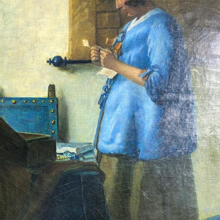 Barocco Raffinata riproduzione ad olio del capolavoro di Vermeer 