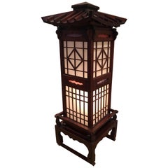 Fine Old Japanese Tall Shoji Floor Light Midcentury, Immediately Usable