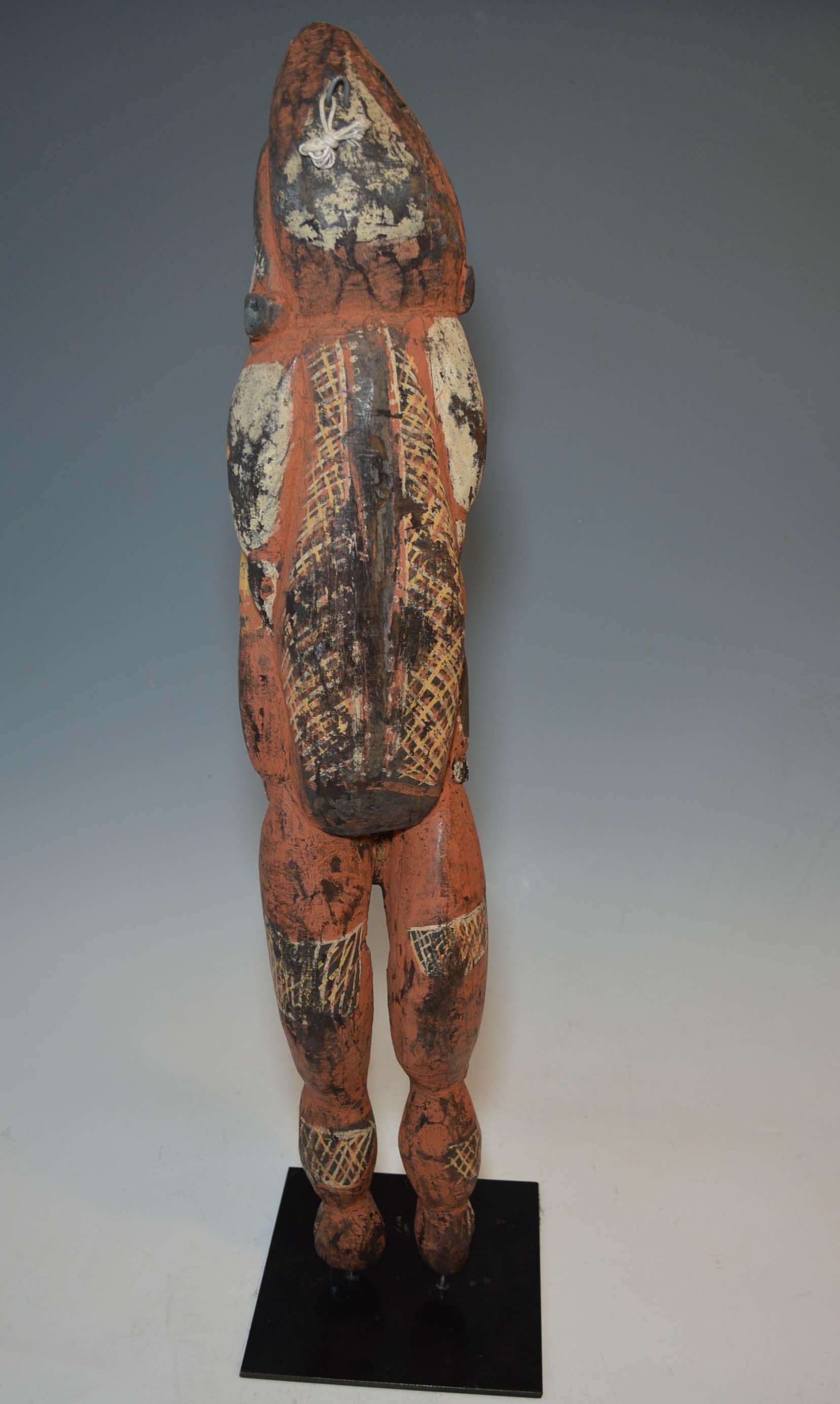 20th Century Fine Old Oceanic Ambelam Figure Papua New Guinea Oceanic Art