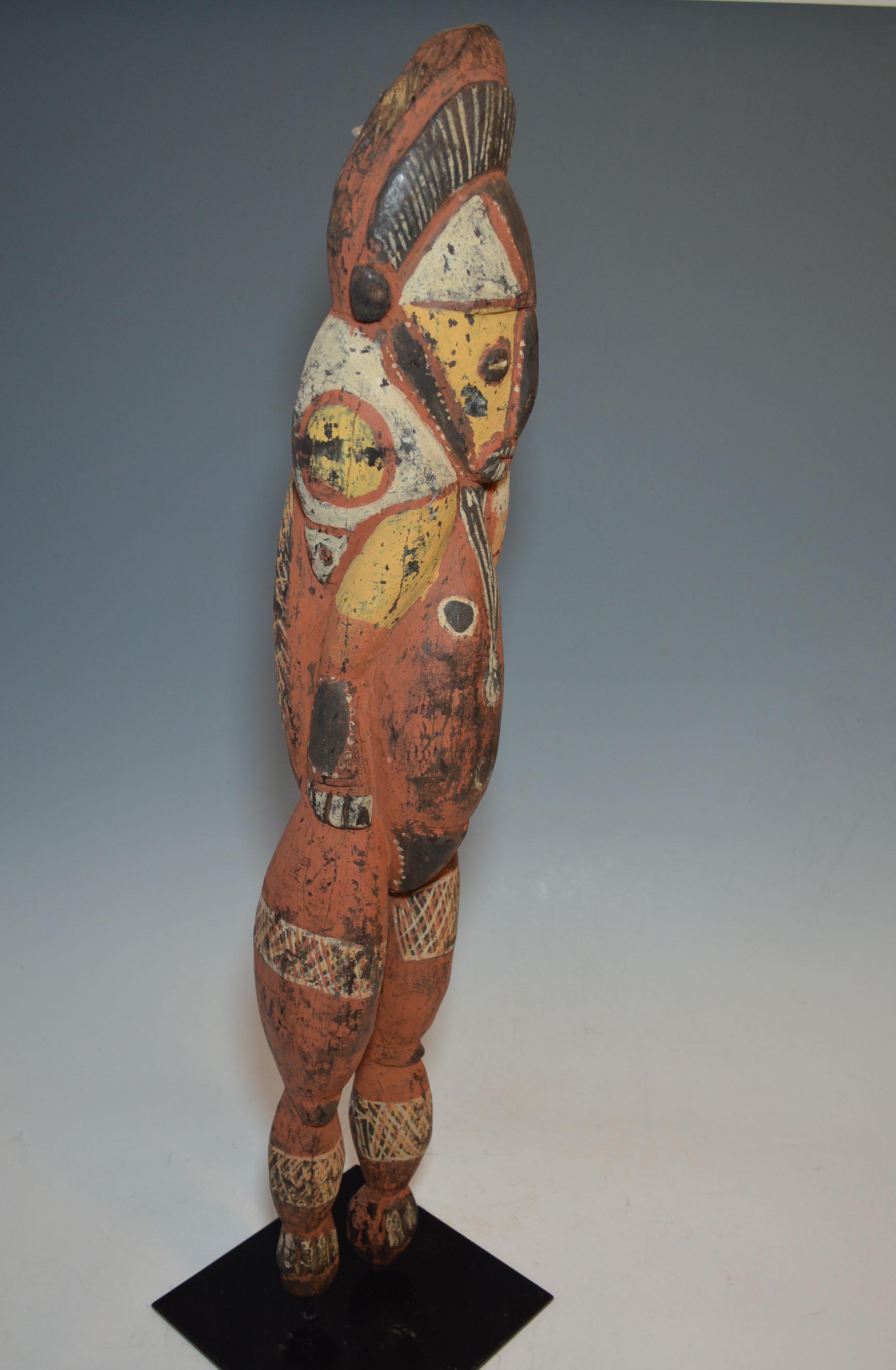 Wood Fine Old Oceanic Ambelam Figure Papua New Guinea Oceanic Art