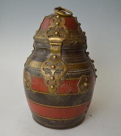 Fine Old South Indian Turned Wood Marriage Dowry Box