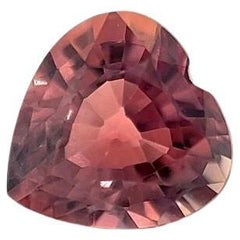 Fine Orange Pink Untreated Unheated Sapphire 0.60ct Heart Cut Loose Gem 5x5.2mm