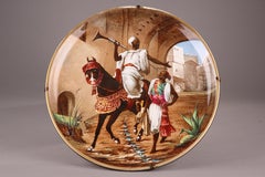 Fine Orientalist Dish by Lebeuf, Milliet & Cie, France, Circa 1845