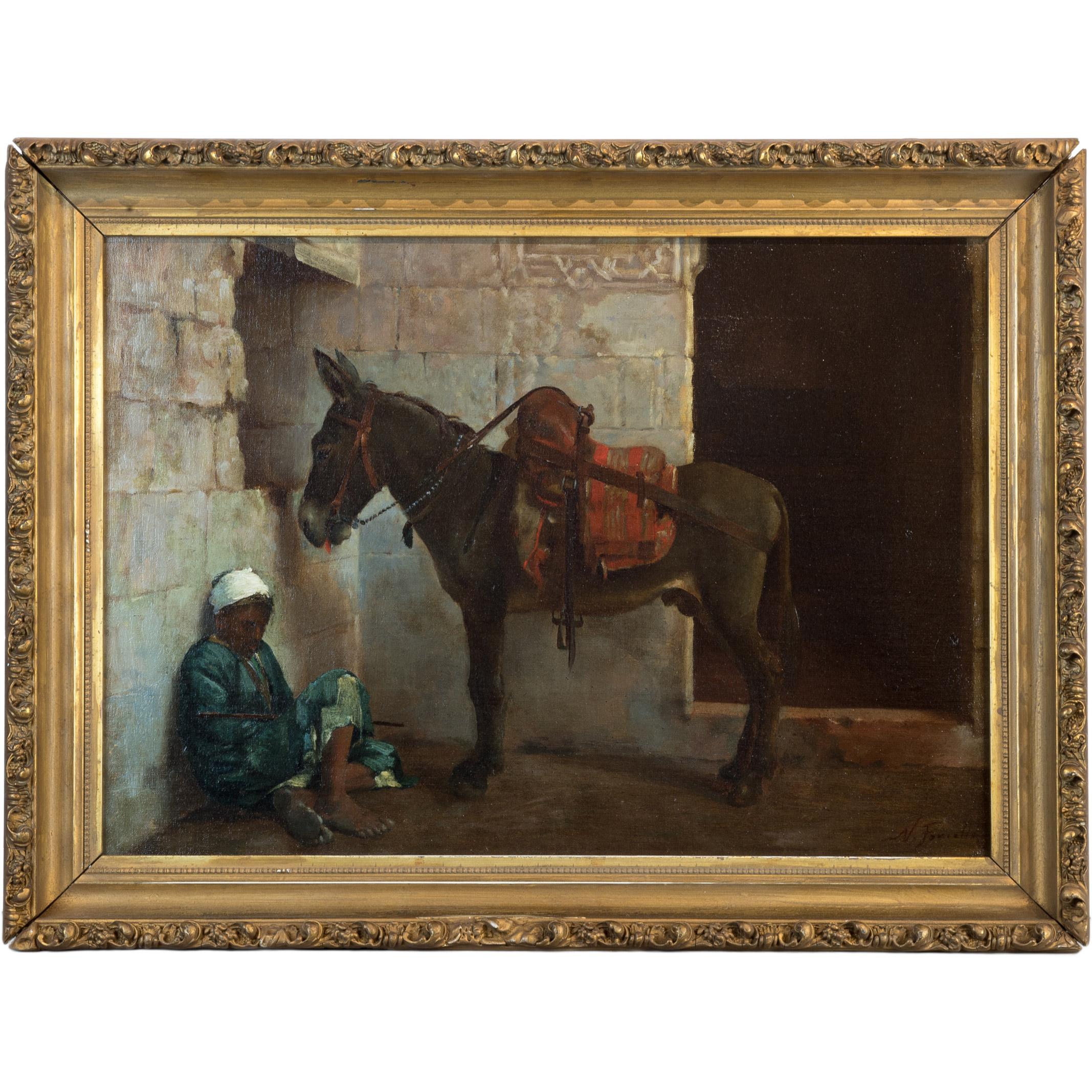 NICOLA FORCELLA 
Italian, (B.1868)

A Young Boy With Donkey

Medium: Oil on canvas
Signature: Signed LR
Dimension: 12 1/2 in. x 18 in.