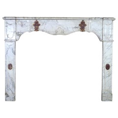 Fine Original Used Italian Marble Fireplace Surround