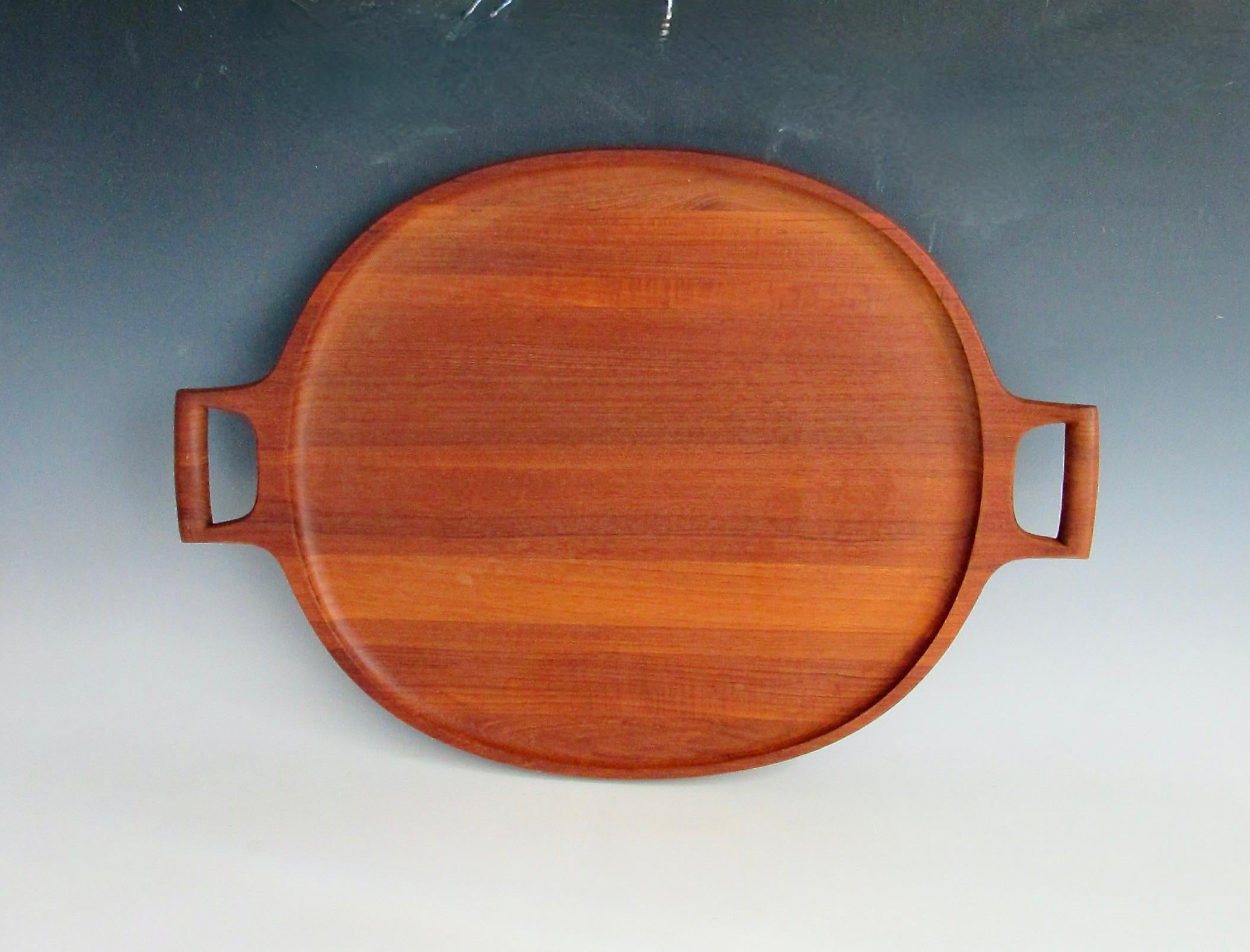 Mid-Century Modern Fine Original  Early Dansk Large Teak Serving Tray by Jens Quistgaard For Sale