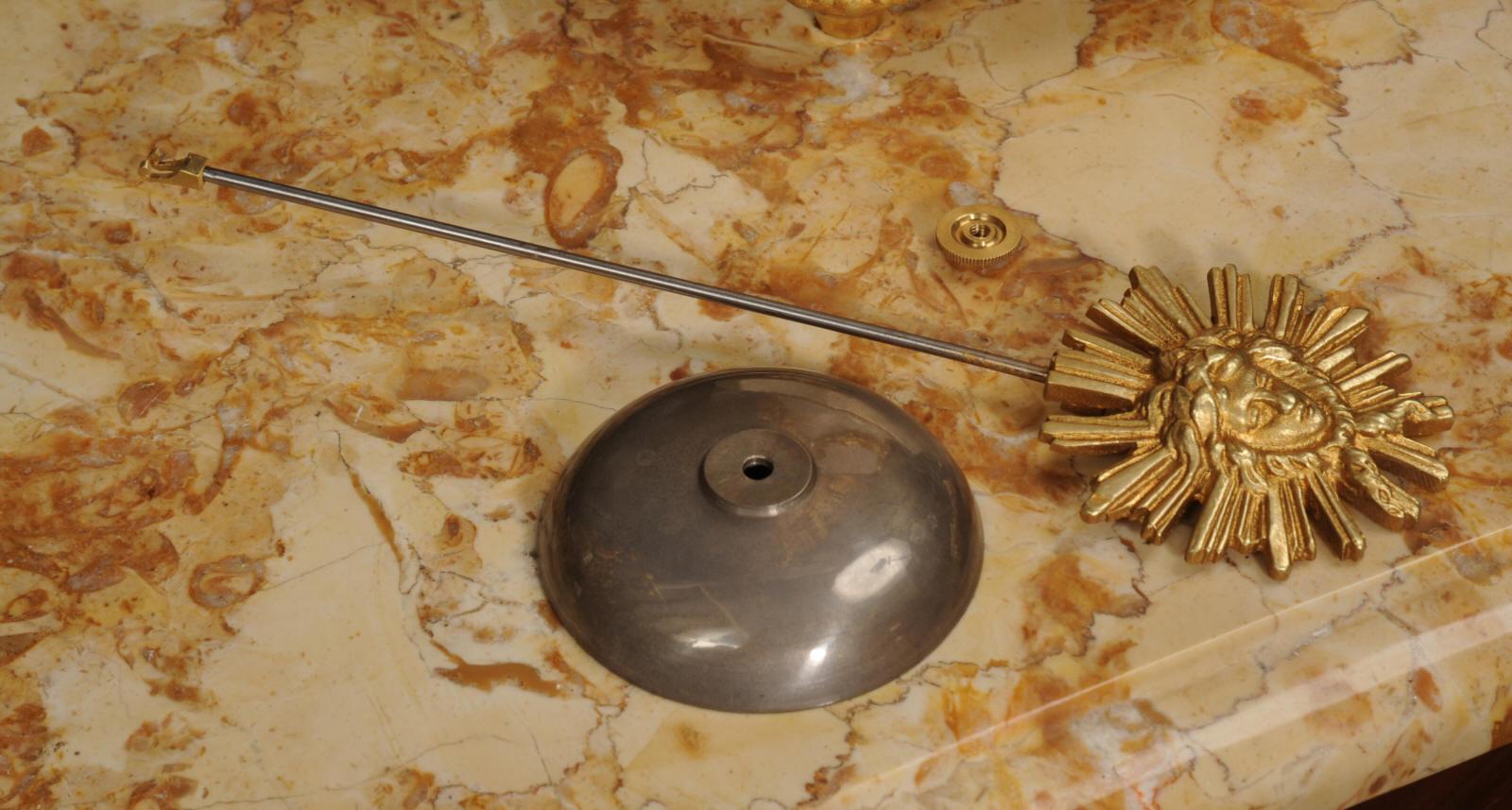 Fine Ormolu and Marble Cherub Clock Set by H Luppens Paris For Sale 14