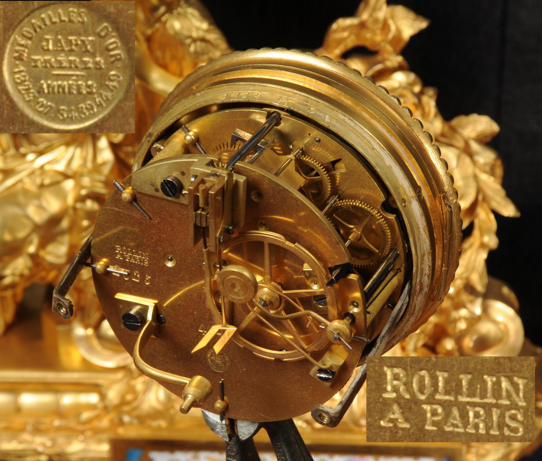 Fine Ormolu and Sevres Porcelain Boudoir Antique French Clock 14