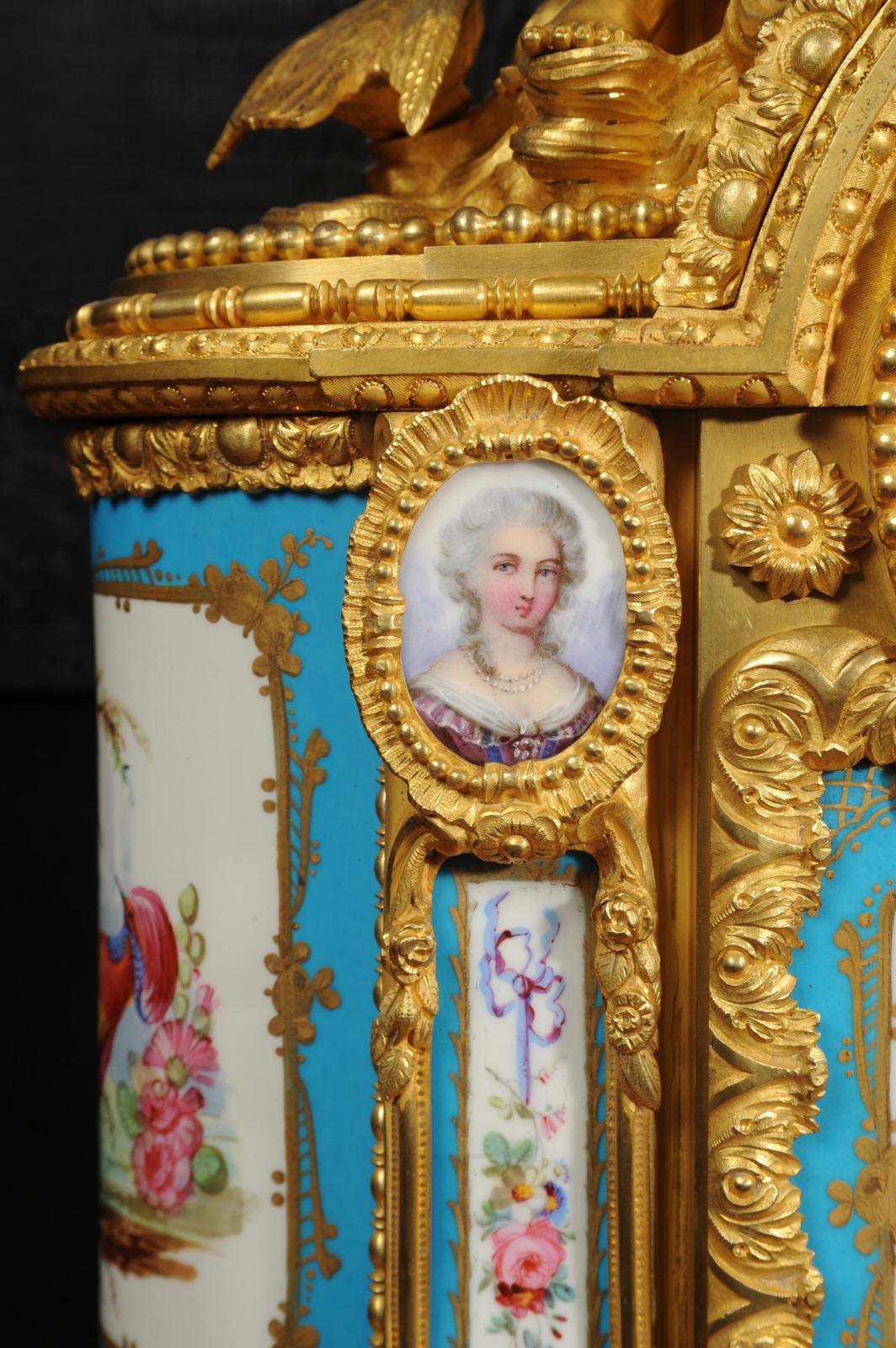 Fine Ormolu and Sevres Porcelain Clock by Achille Brocot & Delettrez For Sale 5