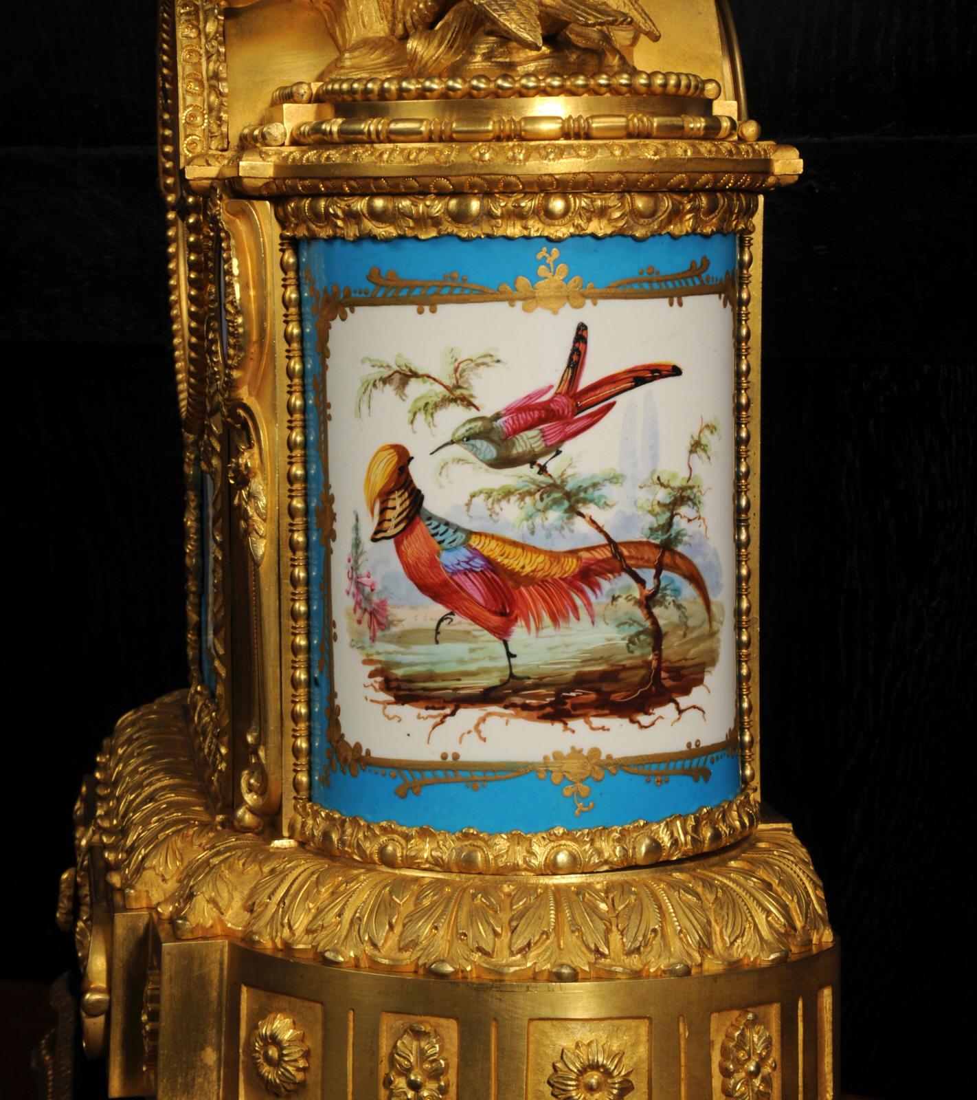 Fine Ormolu and Sevres Porcelain Clock by Achille Brocot & Delettrez For Sale 6
