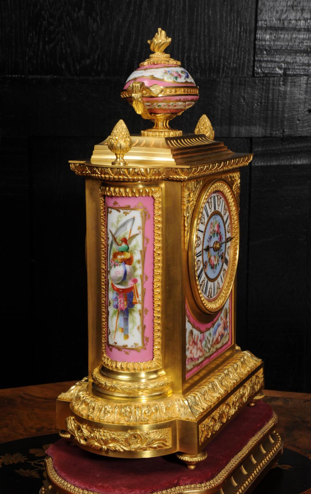 Fine Ormolu and Sevres Porcelain Clock by Jean-Baptiste Delettrez 5