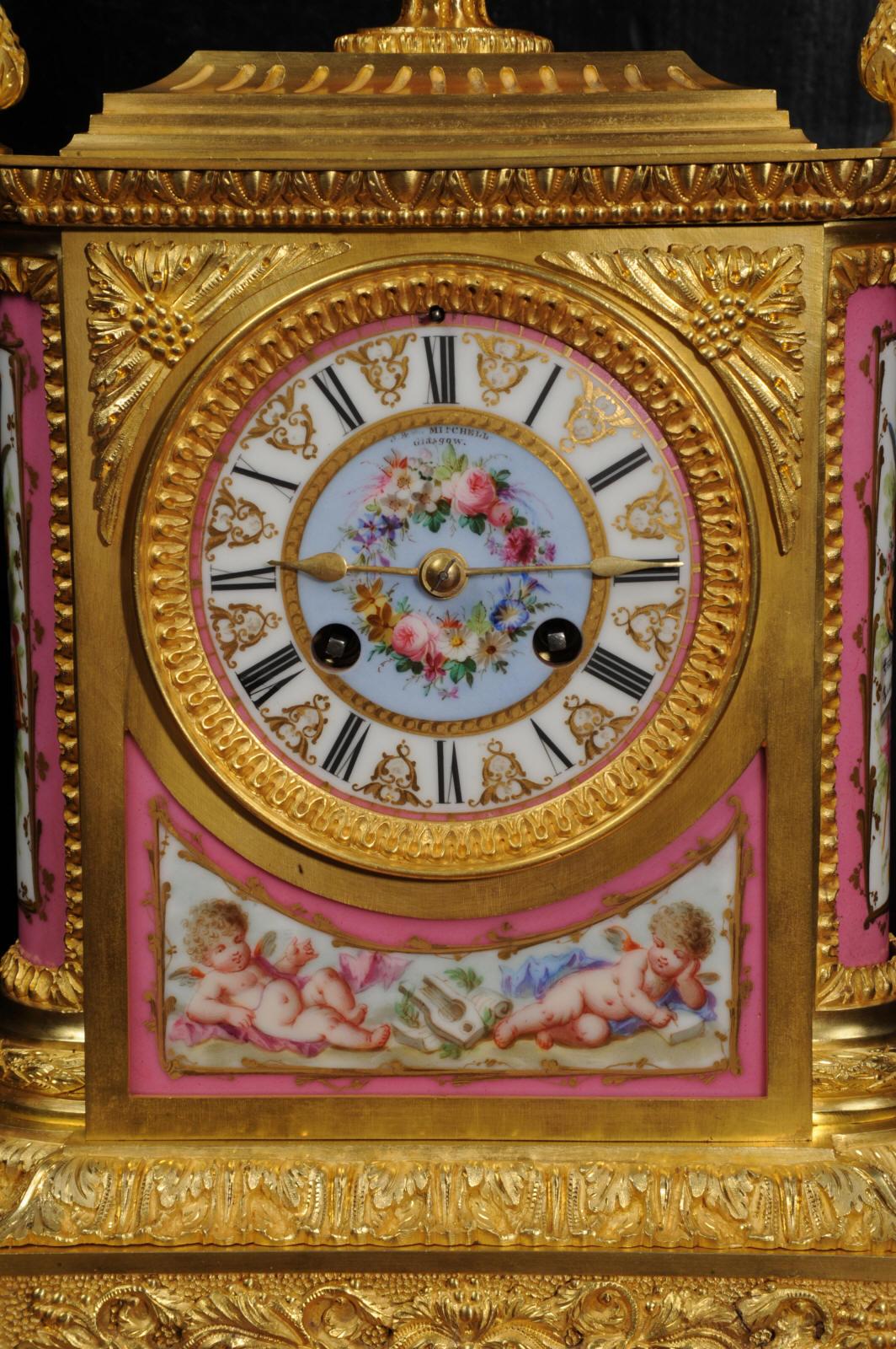 Fine Ormolu and Sevres Porcelain Clock by Jean-Baptiste Delettrez 8