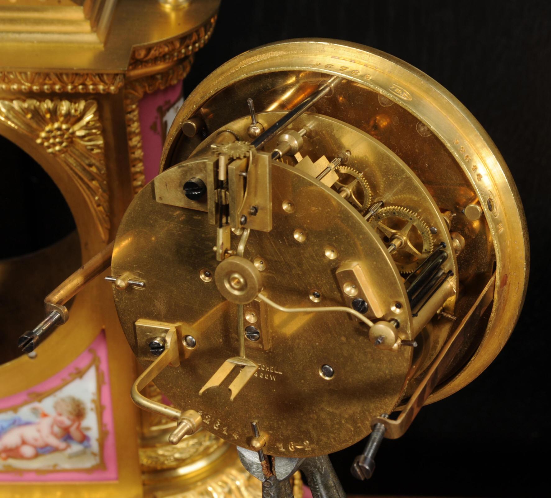 Fine Ormolu and Sevres Porcelain Clock by Jean-Baptiste Delettrez 10