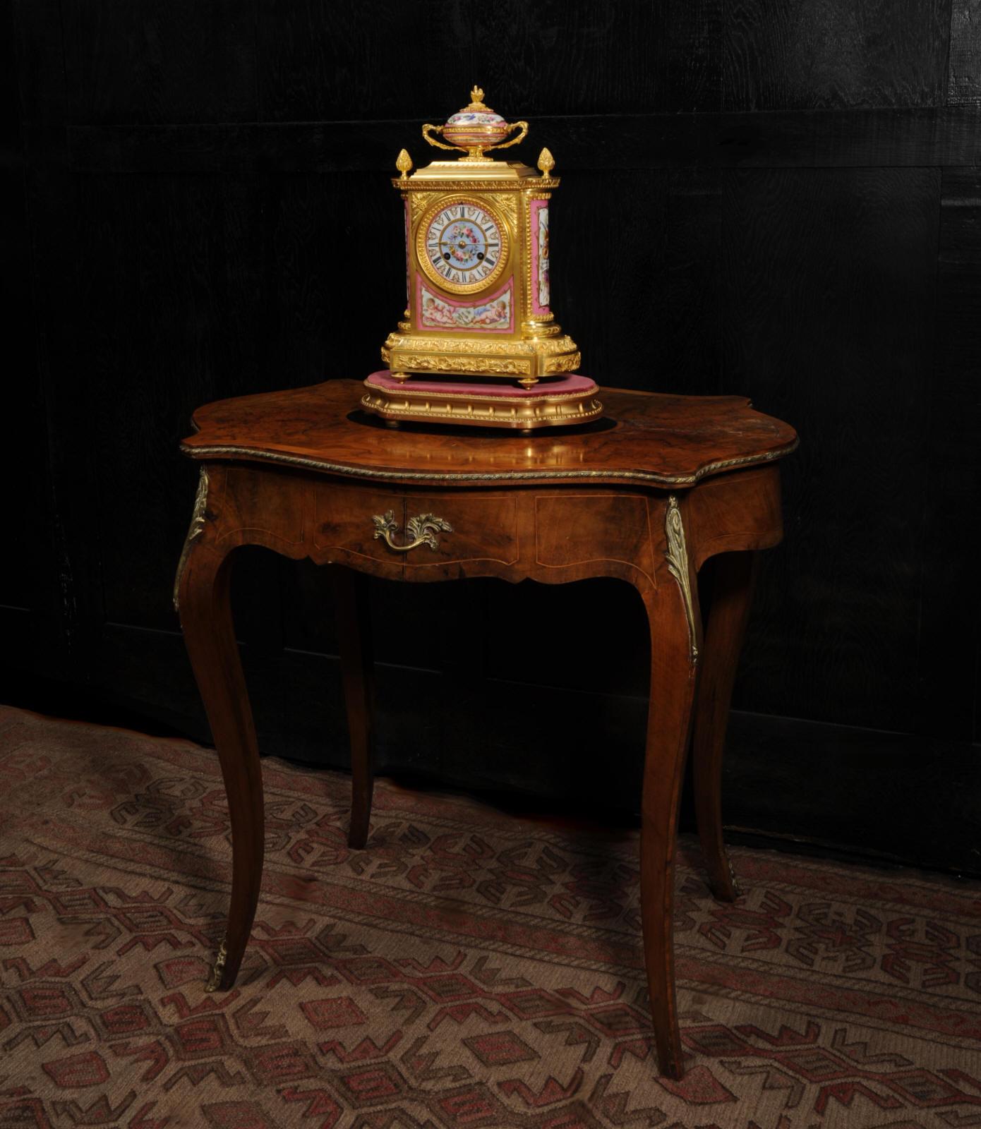 19th Century Fine Ormolu and Sevres Porcelain Clock by Jean-Baptiste Delettrez